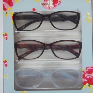 BETSEY JOHNSON 3-PACK READING GLASSES READERS +2.0